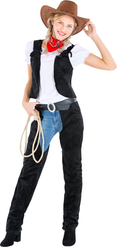 Costume femme cowgirl wild Amber M - Dressforfun - déguisement halloween - carnaval - noir