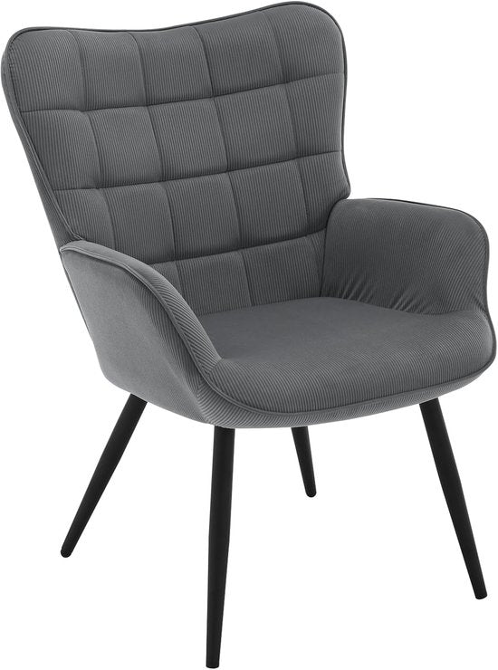 WOLTU Wing Chair, Moderne, Fauteuil de relaxation, Fauteuil TV, Confortable, Fauteuil de lecture, Salon, Fauteuil, Fauteuil de relaxation, Pieds en métal, Fauteuil