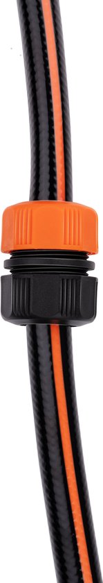BLACK+DECKER Connecteur de tuyau 1/2" - 13 ⌀ MM - Raccord de tuyau d'arrosage - Noir/Orange