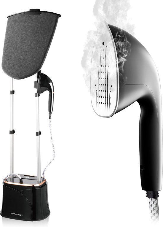 FLOWSTEAM® PRO Défroisseur à linge - Défroisseur à main - Nettoyeur vapeur - Défroisseur à linge - 150 minutes de vapeur - Cordon de 2,5 m - Noir