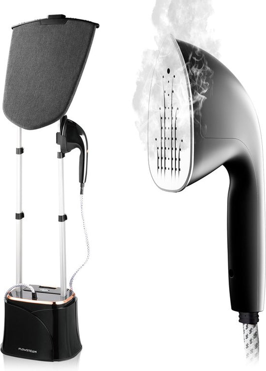 FLOWSTEAM® PRO Défroisseur à linge - Défroisseur à main - Nettoyeur vapeur - Défroisseur à linge - 150 minutes de vapeur - Cordon de 2,5 m - Noir