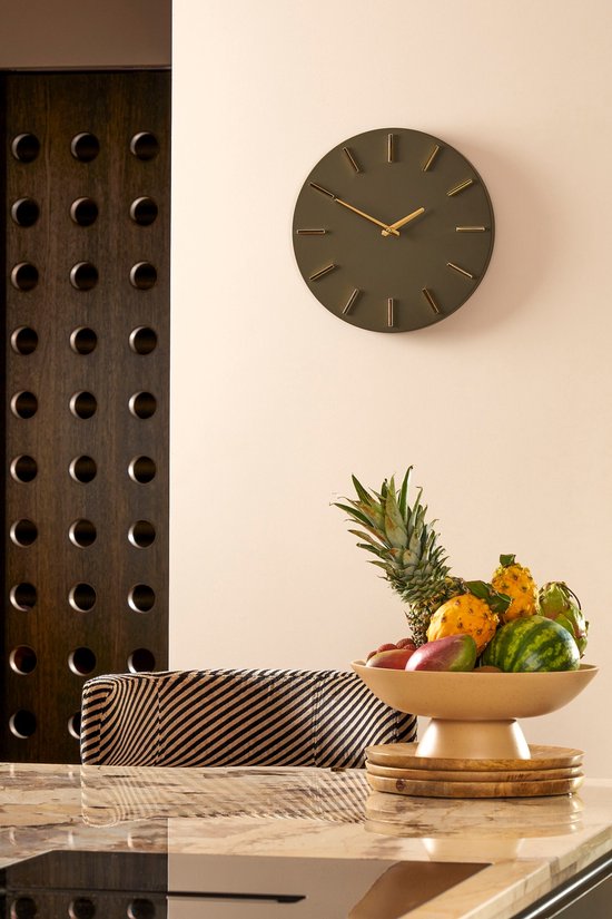 Horloge Murale - Mica Decorations - Ø36 cm - Vert