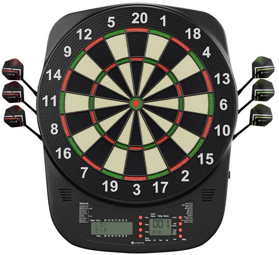 Jeu de fléchettes électronique - écran LCD inclus - port USB-C - 18 fléchettes