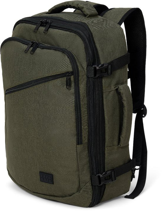 TRVLMORE Sac de voyage - Sac à dos 40L - Bagage à main - Anti-éclaboussures - Sac à dos - Sac de week-end - Mesdames et Messieurs - Vert