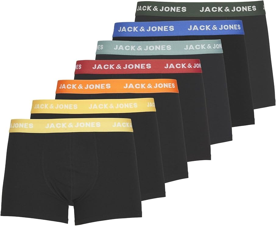 JACK&JONES - JACHARRY SOLID TRUNKS 7 PACK - XL - Hommes - Caleçons