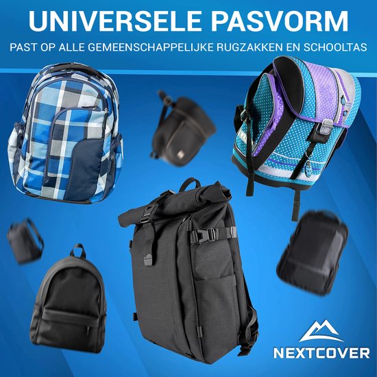 NEXTCOVER® Universal Backpack Rain Cover [AquaShield] - Housse de pluie pour sac à dos imperméable pour une protection supplémentaire du sac à dos imperméable - Housse de pluie pour sac à dos réfléchissante - Vert néon