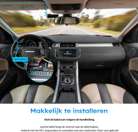 Kit de câblage Dashcam - Surveillance 24 heures - Connexion USB-C - Design compact - Facile à installer - Connexion directe à la batterie - par Faas