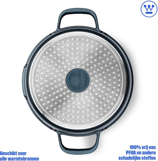 Casserole Westinghouse Performance - Ø28 cm - Couvercle inclus - Plaque à induction - Bleu