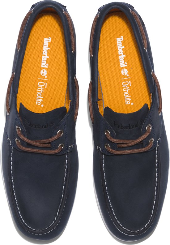 Timberland Cedar Bay Boat Shoe - Chaussures de bateau classiques pour hommes en cuir bleu TB0A288M-019 - Taille EU 46 US 12