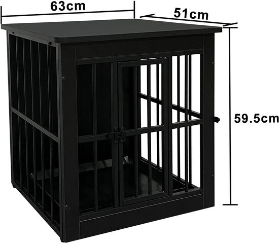 Cage pour chien - cage pour chien - cage pour chiots et petits chiens - cage pour chien - pour l'intérieur - avec plateau hygiénique pour la cage - 63 cm x 51 cm x 59 cm.