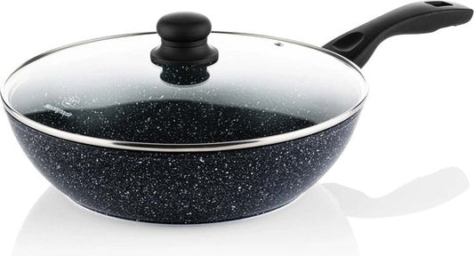Wok Westinghouse - Ø 32 cm - Induction - Couvercle inclus - Marbre noir