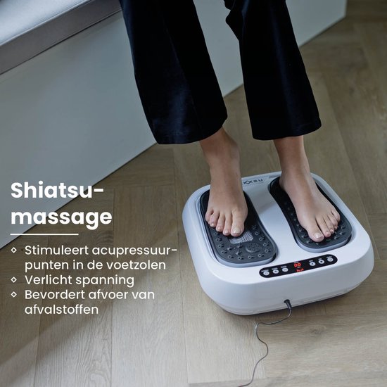 Nexxt Appareil de massage des jambes et des pieds pour la maison avec 20 vitesses - Coussin de massage Shiatsu pour la relaxation - Mode automatique et manuel - 30W