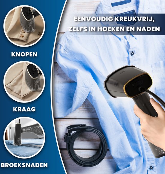 HomeShift Défroisseur à vêtements - Défroisseur - Défroisseur à main - Pour vêtements et meubles - 380ML - Noir