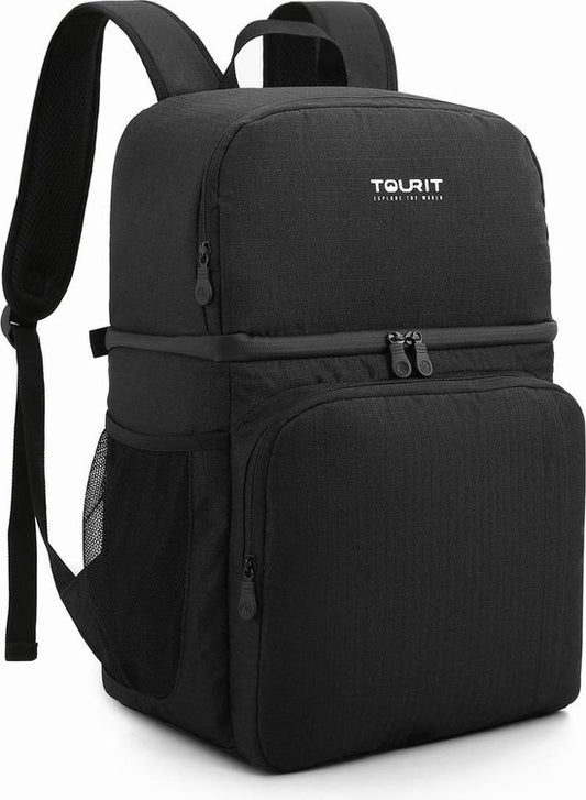 Sac à dos isotherme (28L) - Contient 16 canettes - Sac à lunch pour femmes et hommes - Noir