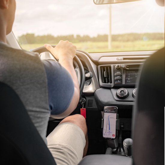 Bintoi® T200 - Supports de téléphone Accessoires de voiture - Support de téléphone GSM pour voiture - Support de gobelet pour voiture - Support de téléphone GSM avec prise solide - iPhone/Samsung/Huawei/Oneplus - Cadeau