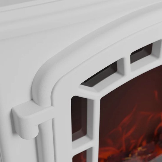 Foyer électrique - Effet de flamme inclus - Blanc