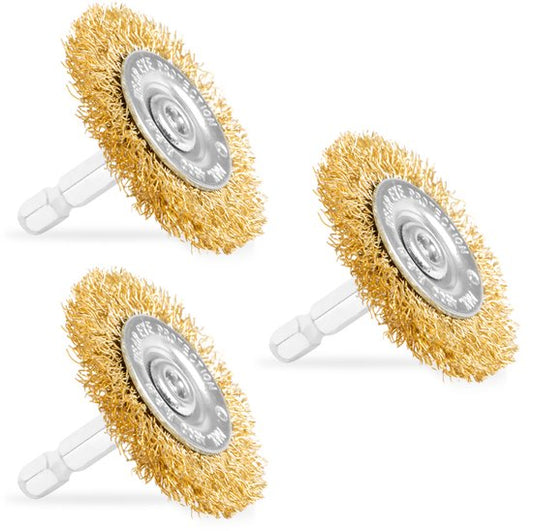 VONROC Jeu de brosses - pour brosse à désherber électrique WB506DC - 3 pièces - ⌀ 50mm
