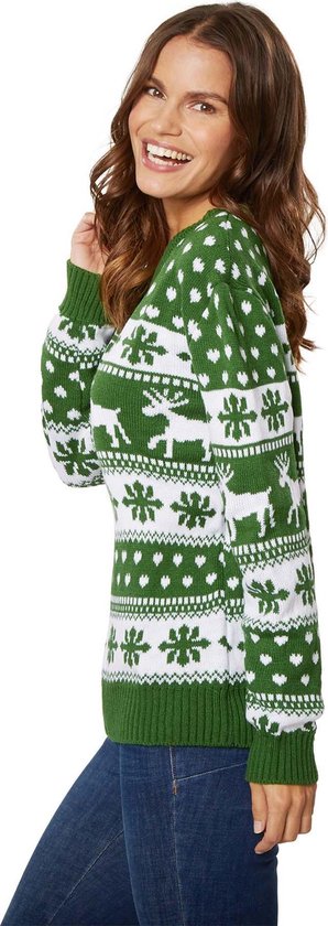 Dressforfun Pull de Noël hiver magique vert et blanc pour femmes S - robe costume halloween déguisement carnaval déguisement carnaval déguisement carnaval - 303340