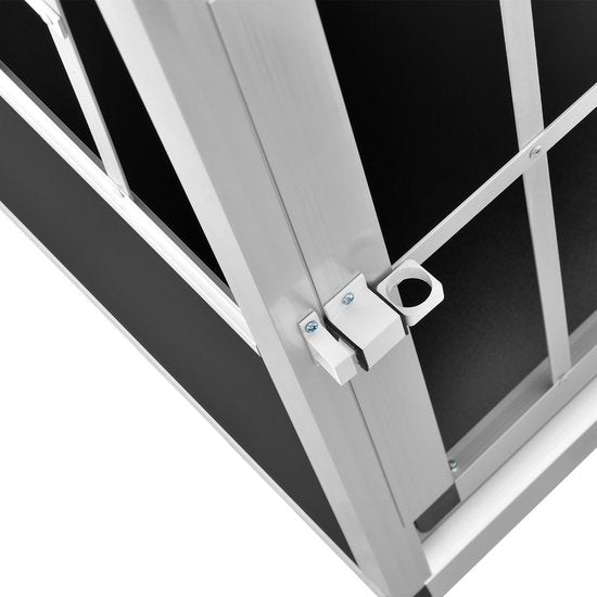 Boîte de transport pour chiens - Juskys - XL - aluminium