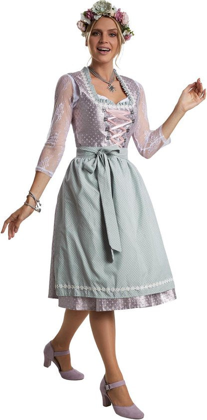 Dressforfun Midi-Dirndl Oberammergau modèle 2 XL - déguisement costume halloween déguisement fête de carnaval déguisement fête de carnaval - 304628