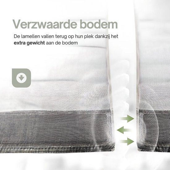 O'DADDY® Fly Curtain Slat Screen - 100x260 cm - Rideau de porte - Porte - Design ajustable - Fibre de verre - Moustiquaire de porte noire