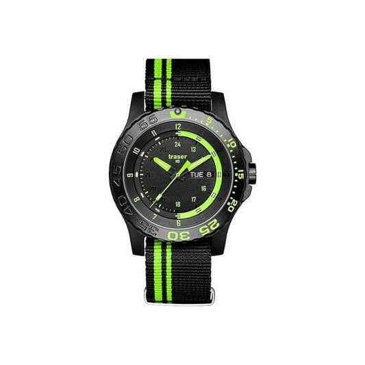 Traser P66 Green Spirit textile - montre - Ø 45 mm - noir/vert