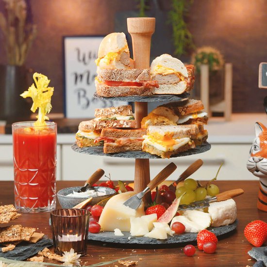 Boska Cheese Knife Set Mini Oslo - 4 pièces - Chêne et acier inoxydable - Pour tous types de fromages