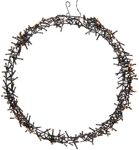 H&S - Couronne de Noël - Anneau - Ø48cm - 400led - Extra Warm White - 8 réglages