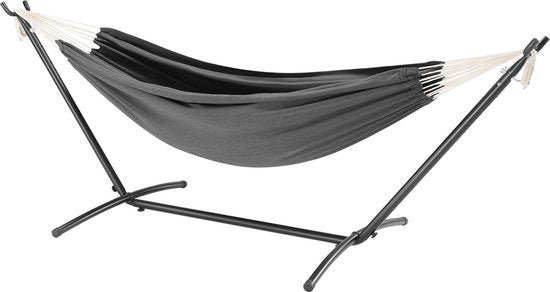 Juskys Hamac Paya - Anthracite - Base et sac de rangement inclus