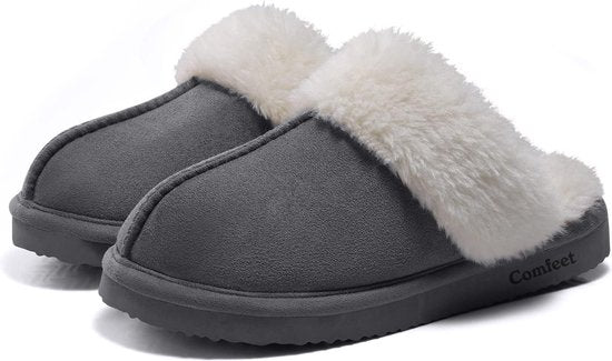 Chaussons Dames - Chaussons - Taille 38/39 - Gris - Antidérapant - Comfeet