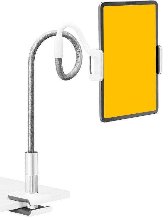 Studio ME Tablet Holder Flexible White - 4.7 to 12.9 Inch - Ipad Holder tripod clamp - 100 CM - Tablet Stand - Suit pour les caméras - 360º Rotatable - Tablet Holder