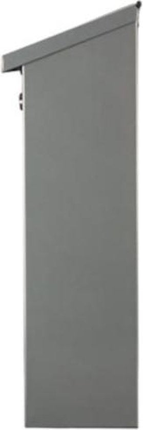 Boîte aux lettres Monaco - Perel - montage mural, avec plaque signalétique, 2 clés incluses, dimensions (H x L x P) 36,8 x 36,5 x 10 cm, gris argenté