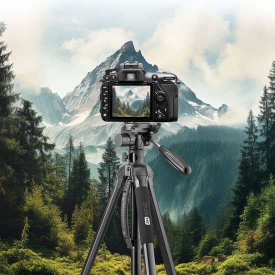 Studio ME Phone Tripod - 179 cm - Camera Tripod - Black - Monopod - Tripod Smartphone - Phone Holder - Tripod Iphone - Tripod Phone / Camera / DSLR