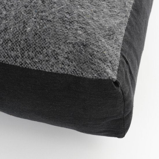 In The Mood Collection Chrissy Coussin de sol - L57 x L57 x H10 cm - Coton recyclé - Anthracite