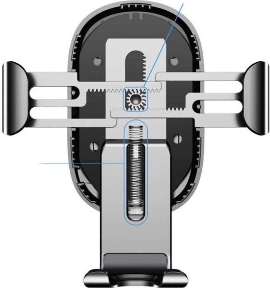 Baseus Gravity Car Mount Car Holder + Qi Wireless Charger Argent
