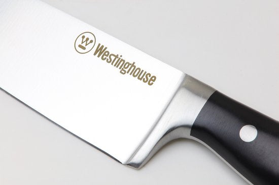Couteau de chef Westinghouse - Couteau de cuisine professionnel - acier inoxydable - 20 cm - Noir