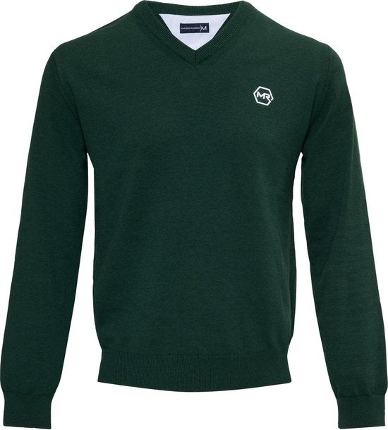 Pull Mario Russo - Vert foncé - Taille L - Schnitt italien - 85% coton Pullover