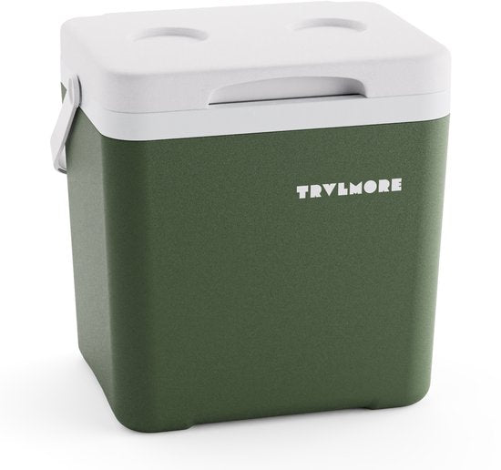 TRVLMORE Cool Box 14L - Frigobox - Elément réfrigérant inclus - Petite boîte réfrigérante - Vert