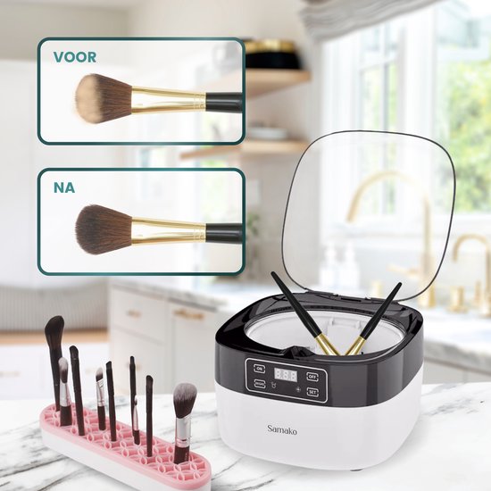 Samako Nettoyeur à Ultrasons Professionnel - Appareil de Nettoyage - Bain à Ultrasons - Lunettes - Bijoux - Montre - Pinceau de Maquillage - 750 ml