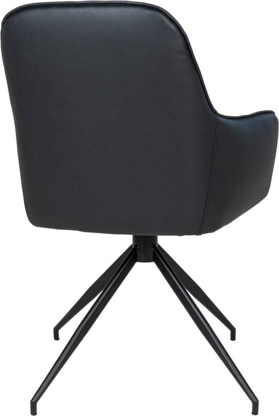 House Nordic Harbo Dining Chair Vegan Leather Black - Set of 2