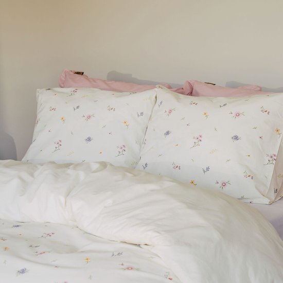 Dindi Home Enveloppe de couette Forever Spring - 200x220 - 100% coton - Blanc