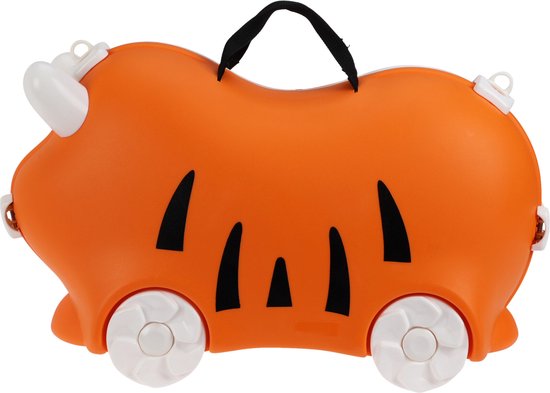 Relaxwonen - Valise enfant - Orange - A roulettes - Extra robuste - maximum 50kg