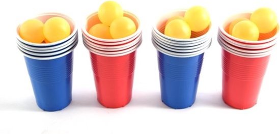 Jeu de boisson Beer Pong - 24 gobelets et 24 balles