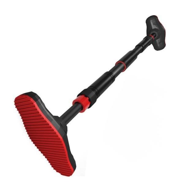 Zoluko Professional Pull Up Bar - Capacité de charge de 200kg - Fixation facile - Barre de traction pour le fitness - Station de traction pour le sport à domicile - Barre de traction pour le menton - Noir/Rouge