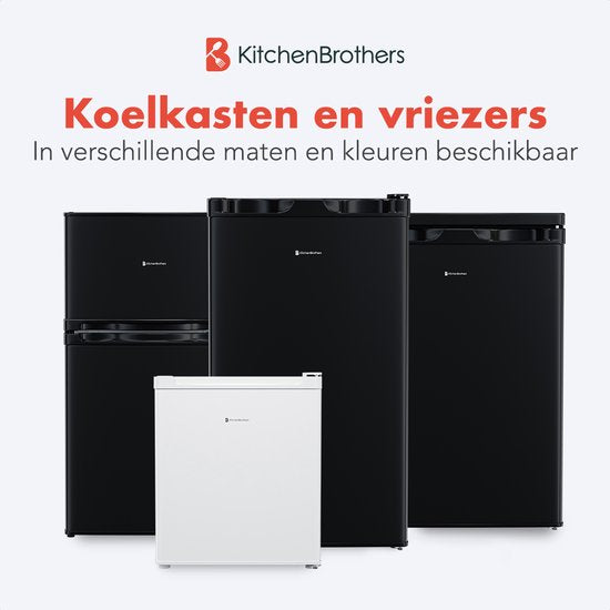 KitchenBrothers Réfrigérateur - 81L - Réfrigérateur de table avec congélateur - Glacière - Frigo - Pose libre - Noir
