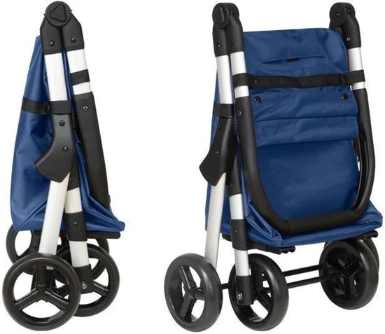 Duett Muuvi Up Chariot de courses - Capacité du sac 46L - 4 roues - Pliable - Bleu