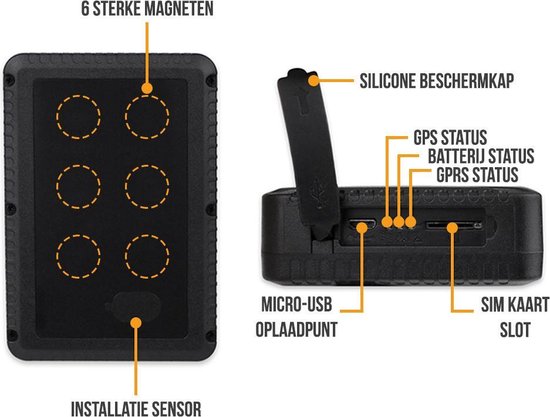 Strex GPS Tracker | Temps réel avec application | Batterie 120 jours | Étanchéité IP65 | Sans fil | Sans abonnement | Manuel en néerlandais | Système de localisation pour voiture, moto, bateau, camping-car, scooter, bagages et plus encore !