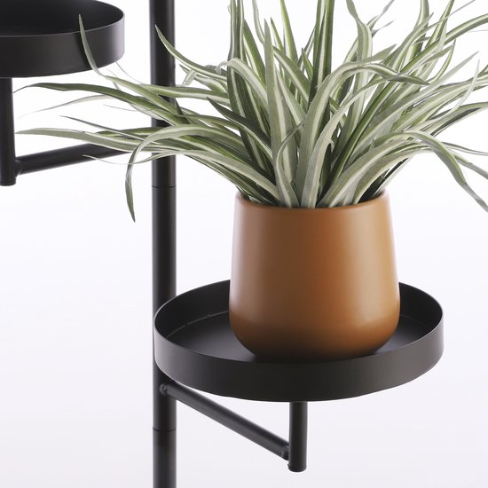 Étagère murale Mica Decorations - Métal - Etagères rondes superposées - L36 x L30 x H120 cm - Noir