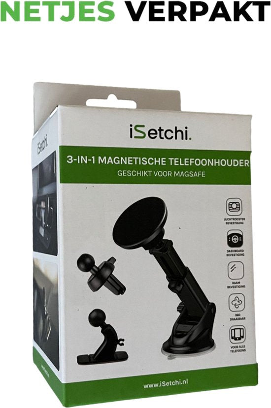 iSetchi Support de téléphone - Voiture - Ventouse solide - 3-en-1 - Tableau de bord