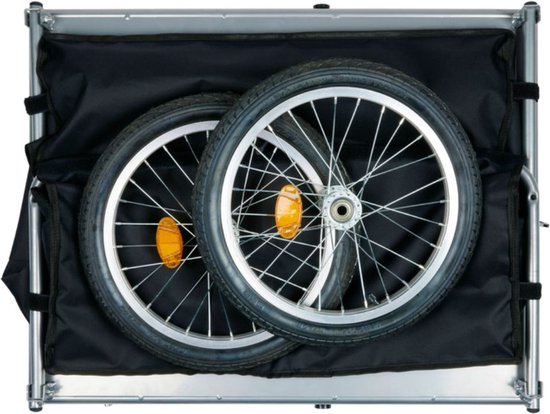 Dunlop Bicycle Trailer - Remorque pour vélo - Remorque pour vélo - Bagages pliable - Remorque pour vélo avec réflecteurs et housse de pluie ajustable - Jaune